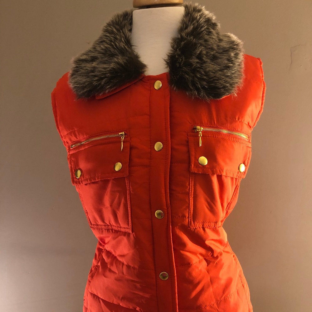Orange winter vest
